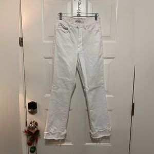 Good American Good Straight Double Chew White